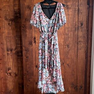 INC International Concepts Floral Midi Dress - Pink and Blue